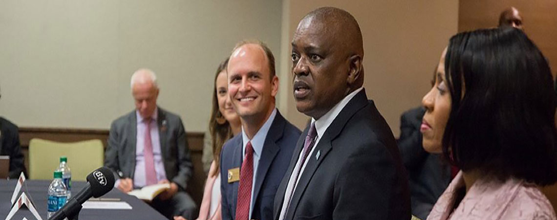 Botswana President Masisi meets with FSU students during a town hall event Thursday, Sept. 20, 2018.